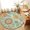 Green, variant on Round Area Rugs 3.3Ft, Teal Green Boho Floral Non-Slip Washable Circle Rugs Carpet, Vintage Farmhouse Ethnic Flowers Indoor Outdoor Rug Floor Mats Throw Runner for Bedroom Living Room Bathroom