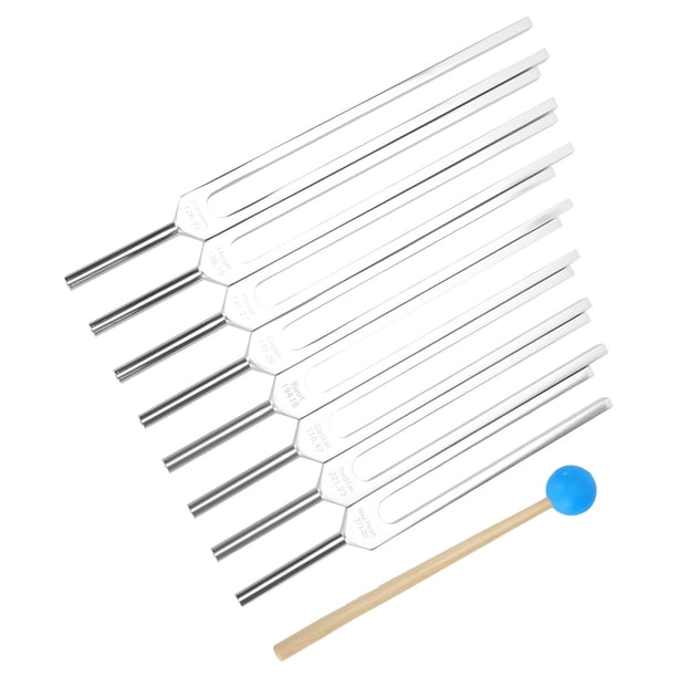 Horquilla De Afinación De Curación De Sonido, Horquilla De Afinación De Mango Largo De Longitud Extendida Con Martillo De Madera Y Bolsa De Almacenamiento Para Mejorar El Sueño ZAQW Tuning Fork Hammer Set