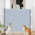 thumbnail image 3 of BotaniNest Large Retractable Puppy Cat Gate No Drilling Screen Puppy Cat Mesh Gate With 3 Hooks And 3 Transparent Locator Easy Installation For Indoor Home Staircase Hallway Terrace Porch, 3 of 3