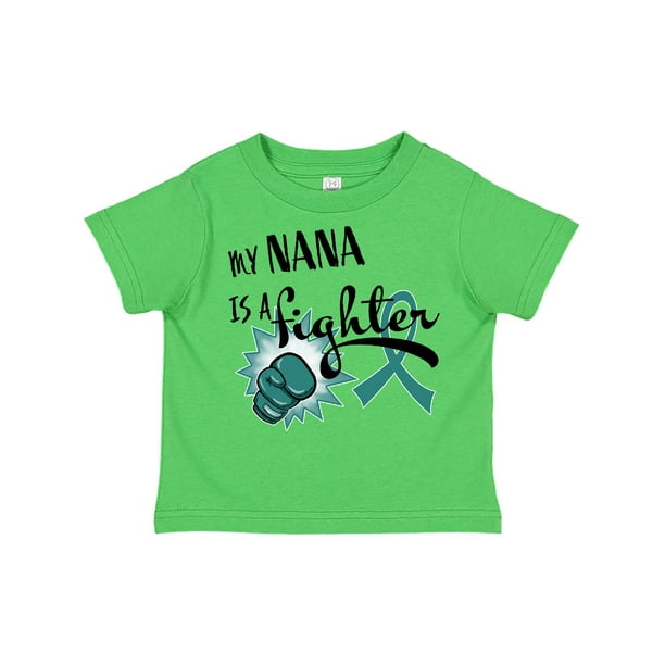 INKtastic - Ovarian Cancer Awareness My Nana is a Fighter Toddler T ...