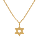thumbnail image 3 of Collar Hombre de Estrella de David LUCKMAN, Acero Inoxidable, Modelo Dave dorado UNITALLA, 3 of 5