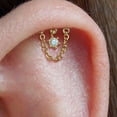 thumbnail image 4 of White CZ Flat Back Hidden Helix Earring, 4 of 10
