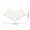 thumbnail image 3 of LEFXSMR Halloween Bathroom Rugs, Non Slip Bats Shaped Bath Mat, Soft Absorbent Toilet Rug for Holiday Halloween Decorations, White, 3 of 6