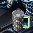 thumbnail image 5 of Halloween Black Cat 30 Oz Tumbler with Handle and Straw, Spooky Cute Stainless Steel Cup, Holiday Gift Mug, 5 of 5