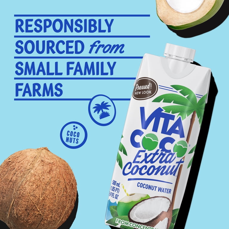 Vita Coco Pressed Natural Coconut Water, Pure Value 16.9 fl oz