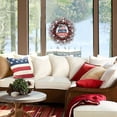 thumbnail image 4 of 18Inch 4th of July Patriotic Day Wreath Red Blue White Berry Wreath with Americana Flag Patriotic Decorations for Memorial Day Independence Day Veterans Day Front Door Wall, 4 of 5