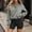 Gray women ribbed crop top a1, variant on Bold Ribbed High Neck Zip Crop Top for Women, Long Sleeve Slim Fit Pullover, Cozy Warm Sweatshirt for Fall Winter Daily Layering, Blue S