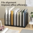 thumbnail image 3 of Organizador de Carpetas de Archivos de Metal de 7 Secciones para Escritorio, Archivador Vertical de Oficina, Clasificador de Documentos de Resistente para Libros y Carpetas., 3 of 10