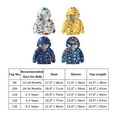 thumbnail image 4 of FYMNSI Toddler Boys Hooded Jacket Windbreaker Lightweight Zip up Hoodies Outwear Cartoon Fall Clothes for Kids 2-3T Blue, 4 of 5