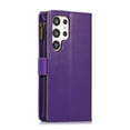 thumbnail image 5 of Dteck Wallet Case for Samsung Galaxy S23 Ultra, 9 Card Holder Slots Zipper Pocket Handbag Case Magnetic Closure Kickstand with Wrist Strap TPU Shockproof Flip Case for Samsung S23 Ultra 5G,Purple, 5 of 6