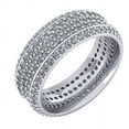 thumbnail image 2 of 3Ct Round Cut Natural Diamond 5Row Anniversary Wedding Eternity Band Ring 18k Gold IJ SI2, 2 of 3