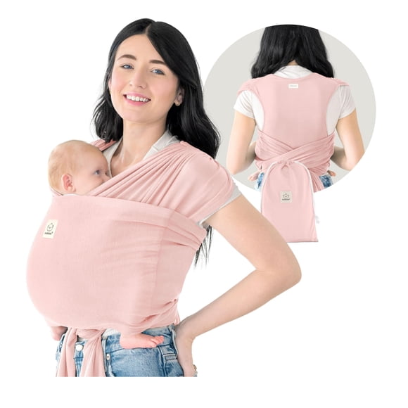 Portabebés Envolvente KeaBabies D-Lite Ajustable Rosa Polvo