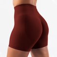 thumbnail image 2 of Pantalones cortos sin costuras con efecto lifting para mujer - Pantalones de gimnasio y yoga de cintura alta - Nailon y spandex - Tallas XS-XL, 2 of 5