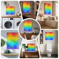 thumbnail image 6 of Ships Next Day Canvas Wall Art 16"x16", Rainbow Oil Painting Wood Framed Canvas Print Painting, Watercolor Colorful Abstract Art Ready to Hang Picture Wall Decor for Home Bedroom Kitchen Office, 6 of 9