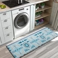 thumbnail image 3 of Blue Geometric Triangle Diamond Pattern Kitchen Rug Mat,Kitchen Runner Rugs Non Skid Washable,Decorative Kitchen Floor Mats for Kitchen,Sink,Laundry,17"x47.2", 3 of 7
