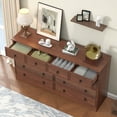 thumbnail image 4 of Winkalon Farmhouse 10 Drawer Dresser, 55" Long Dressers for Bedroom, Chest of Drawers Closet Organizers and Storage Clothes for Living Room, Hallway, Cherry, 4 of 9