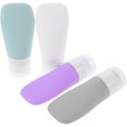 thumbnail image 4 of 4 pcs Silicone Shampoo Bottles Empty Lotion Bottles Travel Squeeze Bottles Refillable Lotion Bottles, 4 of 7