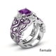 thumbnail image 1 of Stylish Purple Couple Stainless Steel Rings for Weddings and Engagements - Perfect Gift for Him or Her, 1 of 4