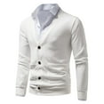 thumbnail image 2 of Mens SpringSummer Thin Large Pocket Knit Cardigan Sweater Jacket, 2 of 6