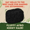 thumbnail image 2 of Locsanity Afro Kinky Bulk Hair for Locs, Extensions, Twists & Braids, 8" (1 oz), 1B Dyed Black, 2 of 7
