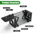 thumbnail image 3 of Moclever 2Pcs Rat Traps Humane Live Mouse Cage Easy To Catch and Release for Voles Rats Mice Rodents Hamsters, 3 of 10