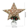 thumbnail image 3 of cpengpj Iron Five-Point Star Christmas Tree Topper with Multicolor Lights, Holiday Decoration for Indoor Outdoor Xmas Trees, 3 of 6