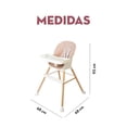 thumbnail image 5 of Silla Alta Para Bebes MIMA 2 Silla Periquera De Madera Con Cinturon De 5 Puntos Y Bandeja Retractil Rosa, 5 of 5
