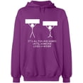 thumbnail image 2 of OXI Hoodie Sweatshirt - It's All Fun And Games, Basic Casual Hoodie for Men's and Women Fleece Hoodie Long Sleeve - Purple Small, 2 of 3