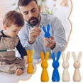 thumbnail image 2 of 10PCS Unfinished Wooden Bunny Peg Dolls - DIY Easter Rabbit Figurines, Blank Wooden Animal Dolls for Painting, Craft, Cake Toppers, and Spring Decor, 2 of 8