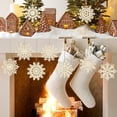 thumbnail image 2 of Adornos navideños con forma de copo de nieve, 36 piezas, de madera, bricolaje, 2 of 7