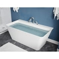 thumbnail image 2 of Vault Series 67 in. x 32 in. Flat Bottom Acrylic Freestanding 77 Gallon Soaking Bathtub with Center Drain in White, 2 of 7