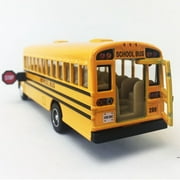 Kinsfun 6 Inch Yellow School Bus Diecast Model Play Vehicle, 3+ Yrs, 11.41 oz