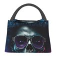 thumbnail image 1 of Disketp Punk Style Blue Haired Skull Bolsa Térmica Estampada, Bolsa Térmica Aislante para Almuerzo, Playa y Campamento, 1 of 6