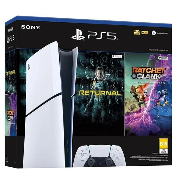 Consola Digital PlayStation 5 Sony 1TB slim con Ratchet y Clank y Returnal Versión Nacional