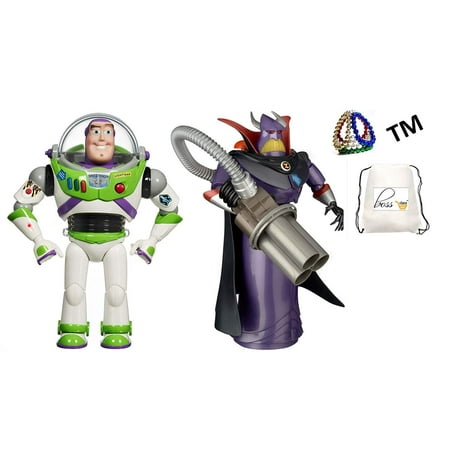 POG Kids Boys (Bonus Exclusive Al La Frantiea TM) Toy Story 12.5" Buzz Lightyear and 14" Emperor Zurg Talking Action Figures