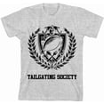 thumbnail image 3 of American Football Tailgating Society Youth Heather Gray Crew Neck Short Sleeve Tee-Medium, 3 of 4
