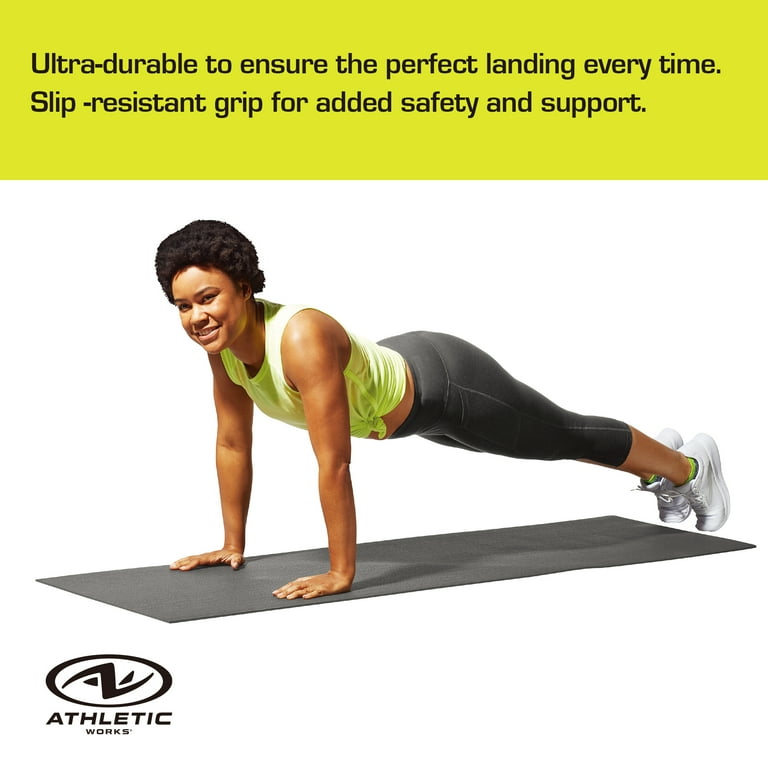 Athletic Works High Density Mat - Ideal for Yoga & Pilates