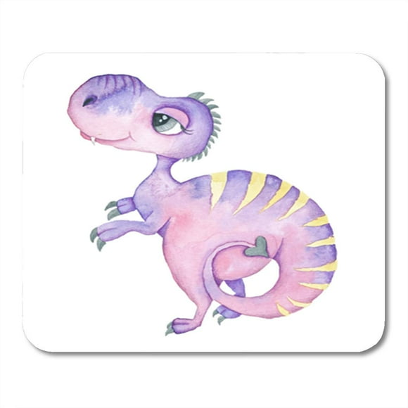 NUDECOR Baby Watercolor Dinosaur Isolated on a White Background Illustration Boy Mousepad Mouse Pad Mouse Mat 9x10 inch