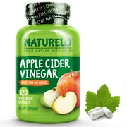 NATURELO Apple Cider Vinegar Capsules - Natural ACV with Mother Supplement for Men & Women - 120 Vegan Capsules