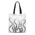 thumbnail image 1 of JSDART Canvas Tote Bag Alien Tentacle Creature Deep Monster Ocean Octopus Sea Reusable Shoulder Grocery Shopping Bags Handbag, 1 of 1