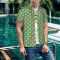 thumbnail image 6 of Lsque 60s and 70s Style Pattern Mens Polo Golf Shirts Funny Graphics Shorts Sleeve Button Shirts Baseball T-shirt-4X-Large, 6 of 7