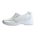 thumbnail image 3 of 24 HOUR COMFORT Malia Wide Width Casual Leather Slip-On Shoes WHITE 5, 3 of 6