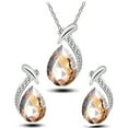 thumbnail image 1 of Conjunto de collar y pendientes con colgante de gota de agua para mujer. Incluye pendientes, collares y colgantes., 1 of 5