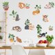 thumbnail image 5 of Un conjunto de pegatinas de pared de gatos pegatinas de pared de plantas en maceta decoración de pared para sala de estar bebé guardería habitación de los niños JAMW Sencillez, 5 of 5