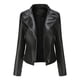 thumbnail image 1 of ZHAOCHENG Chaqueta de cuero genuino para mujer, de corte ajustado y corto, para primavera y otoño de 2024, chaqueta de motociclista ajustada de imitación PU., 1 of 5