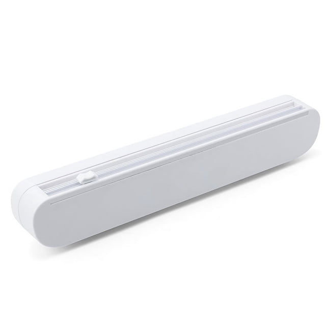 Dispensador de film transparente de fijación, dispensador de film para alimentos, cortador de plástico afilado, soporte de almacenamiento, accesorios para herramientas de cocina
