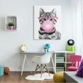 thumbnail image 5 of Stupell Industries Adorable Cat Bubble Gum Pink Glasses Monochrome Illustration Kids Painting Gallery-Wrapped Canvas Print Wall Art, 36 x 48, Design by Annalisa Latella, 5 of 5