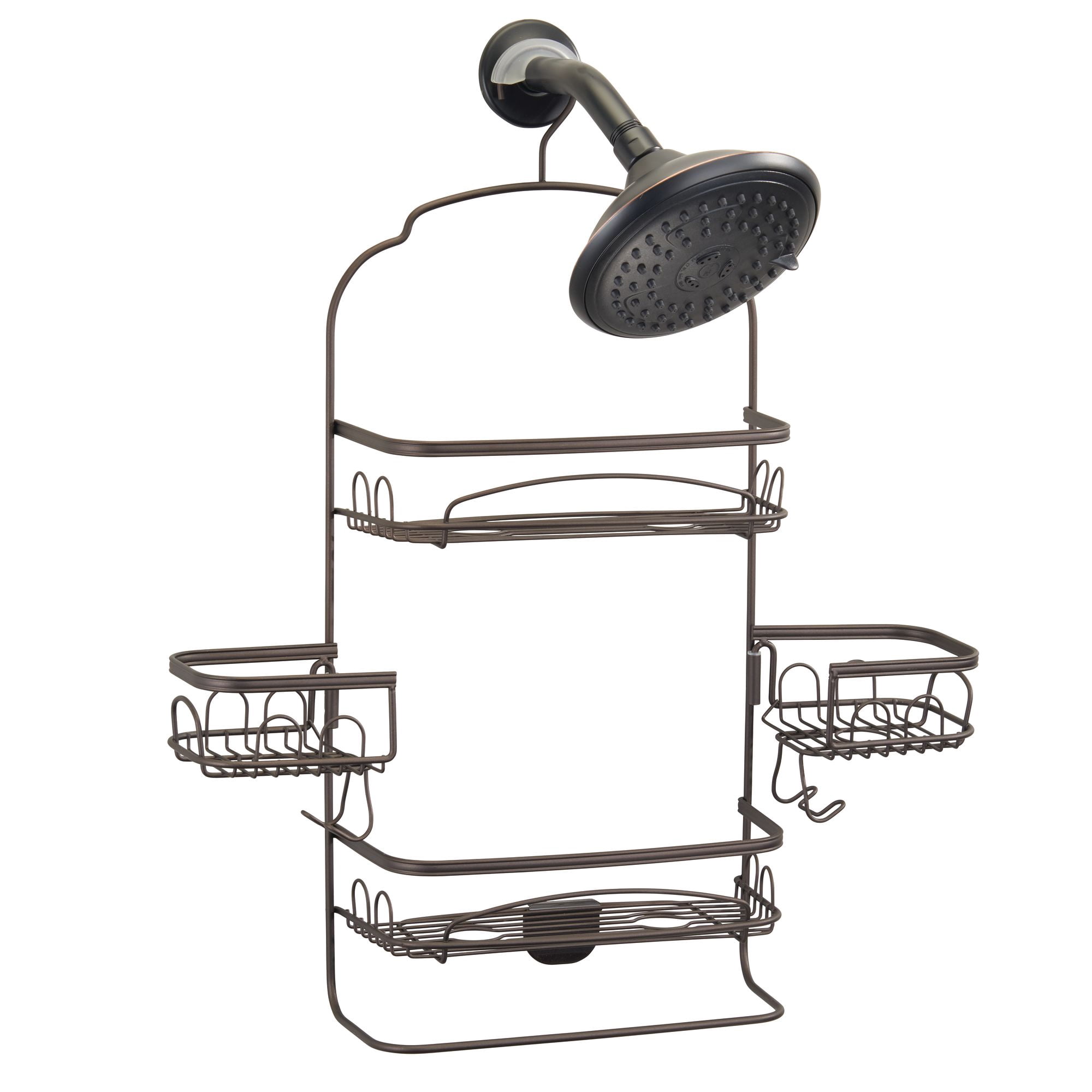 Better Homes & Gardens Bryn 3 Shelf Metal Swivel Shower Caddy, Bronze