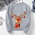 thumbnail image 4 of Tanghaowl Sweatshirts for Women Loose Fit Print Casual Crewneck Pullover Soft Winter Warm Sweatshirt Long Sleeve Cozy Loungewear Holiday Outfit Light Gray XXL, 4 of 5