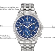 Citizen Mens Eco-Drive Calendrier World Time Watch BU2021-51L